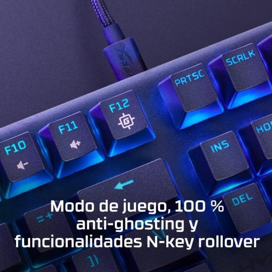 Teclado HyperX Alloy Origins Core mecánico compacto con teclas PBT y switches personalizados