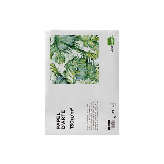 Papel de Dibujo Liderpapel A3 130g Sin Recuadro Pack 25 Hojas