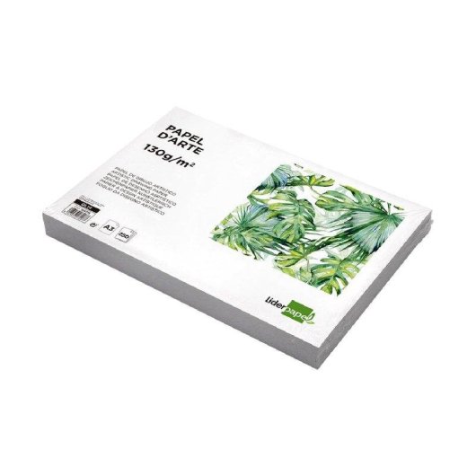 Papel de Dibujo Liderpapel A3 130g Sin Recuadro Pack 25 Hojas