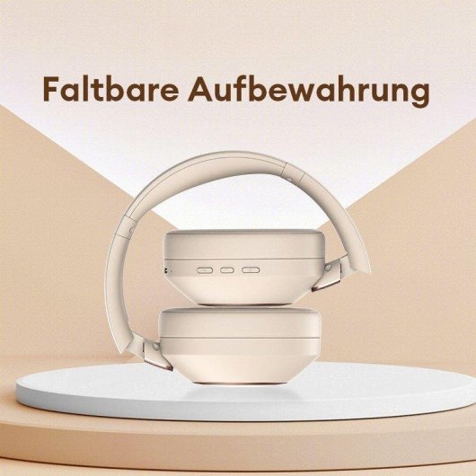 Auriculares Paxa Axa-pa-h01-le inalámbricos Bluetooth 5.3 con micrófono y batería de larga duración beige