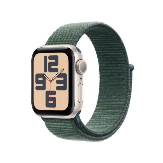 Apple Watch SE GPS NFC 40mm OLED Beige Correa Verde One Size Resistente Agua 50m Pulsómetro