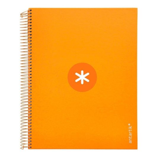 Quaderno A4 Antartik Spirale Copertina Rigida 5 Bande Colore Giallo Senape