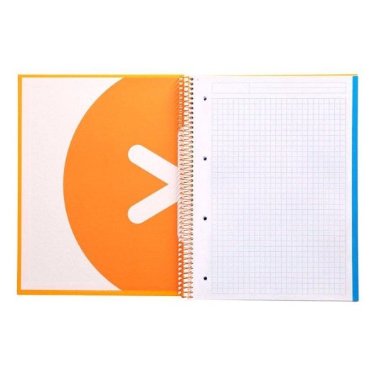 Quaderno A4 Antartik Spirale Copertina Rigida 5 Bande Colore Giallo Senape