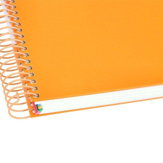 Quaderno A4 Antartik Spirale Copertina Rigida 5 Bande Colore Giallo Senape