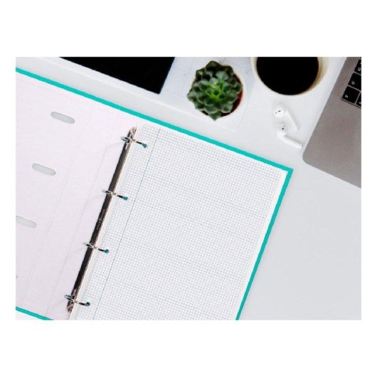 Papel Recambio Liderpapel A4 100 Hojas 100g/m2 Cuadro 4mm Con Margen 4 Taladros