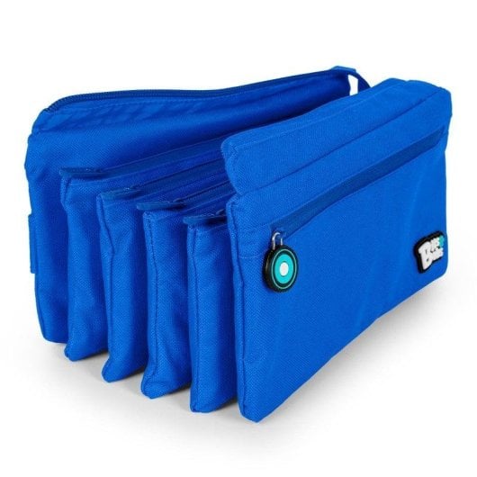 Estuche escolar Grafoplás Bits and Bobs Alta Capacidad Azul