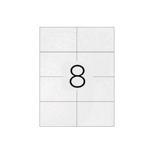 Etiquetas Adhesivas Q-Connect Kf10659 Caja 100 Hojas Din A4 8 Etiquetas 105x74 mm