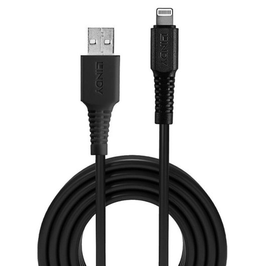 Cable Lightning Lindy 31322 3 m USB A a Macho Negro