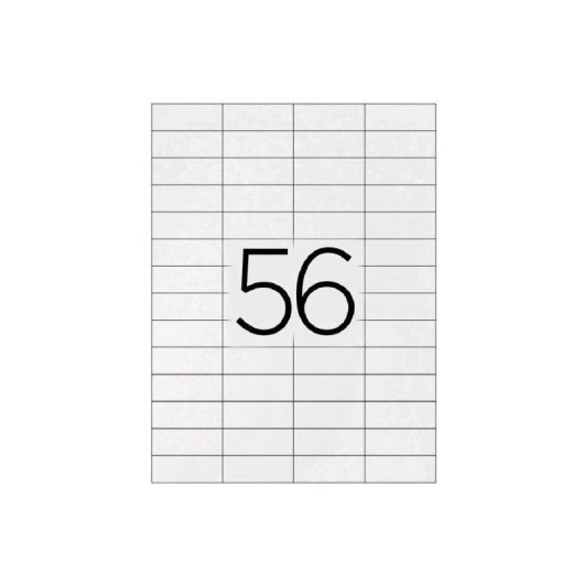 Etiqueta Adhesiva Q-Connect KF10638 Caja 100 Hojas DIN A4 56 Etiquetas 52.5x21.2 mm