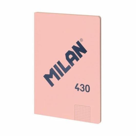 Livro A4 Milan 430 48 Folhas Quadriculadas 95gr Rosa