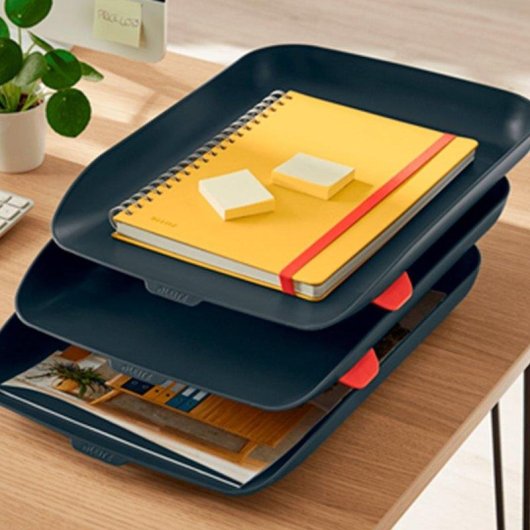 Set de bandejas porta documentos Leitz Cosy 3 bandejas A4 gris