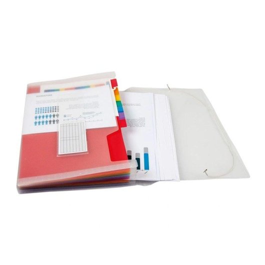 Carpeta Clasificadora Liderpapel Spectrafile Fuelle Polipropileno DIN A5 Transparente