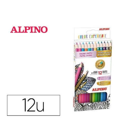 Lápiz de colores Alpino Experience Mina Premium 3.3 mm Special Colors Caja 12 u.