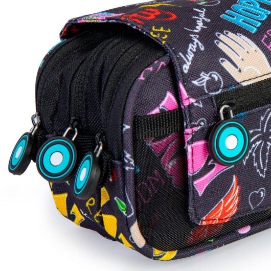 Estuche Escolar Triple Grafoplás con Material Incluido de 40 Utensilios