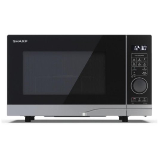 Microondas Sharp YC-PG204AE-S 20 Litros 700W con Grill Quartz y Funciones Automáticas