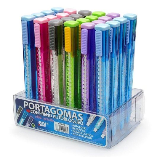 Porta-gomma Sdi Blu Retrattile Anti-polvere con Freno Auto-bloccaggio