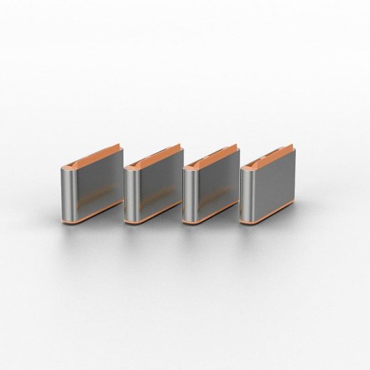 Chave de Bloqueio de Porta Lindy 40428 USB Tipo C 4 Peças Cinza/Laranja