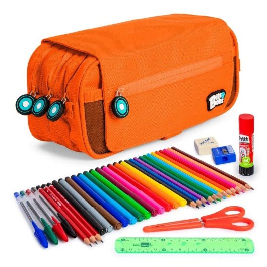 Estuche Escolar Triple Grafoplás ColePack BitsBobs con Material Incluido