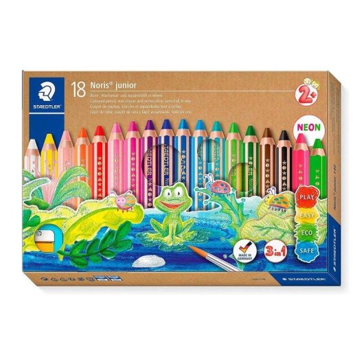 Caja de lápices de colores Staedtler Noris Junior extra gruesos 18 unidades