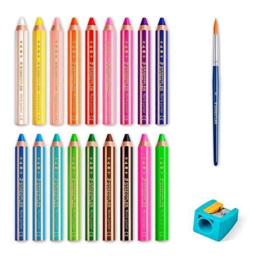 Caja de lápices de colores Staedtler Noris Junior extra gruesos 18 unidades