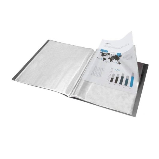 Carpeta Liderpapel CJ08 A4 20 fundas transparentes negro