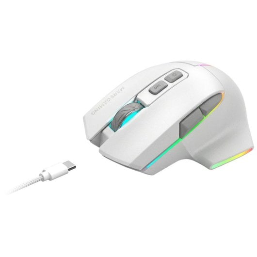 Mars Gaming Mmw-vector Ratón Inalámbrico Tri-mode 12000 Dpi 70h Blanco
