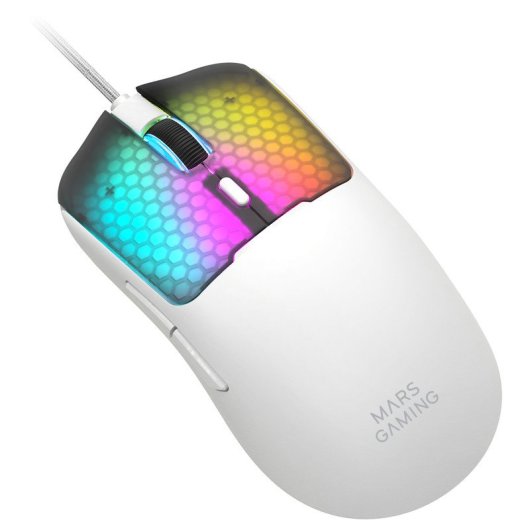 Rato Mars Gaming MM-VIPER USB-A USB-C 12800 DPI Branco RGB 56g