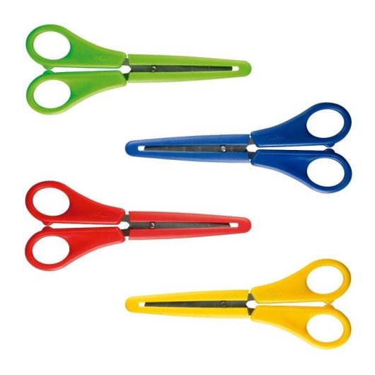 Forbice Scolare Milan 14.7 cm con Punta Arrotondata e Custodia Verde