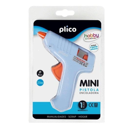 Pistola Termofusible Plico Mini con Sistema Anti-goteo y 3 Barras