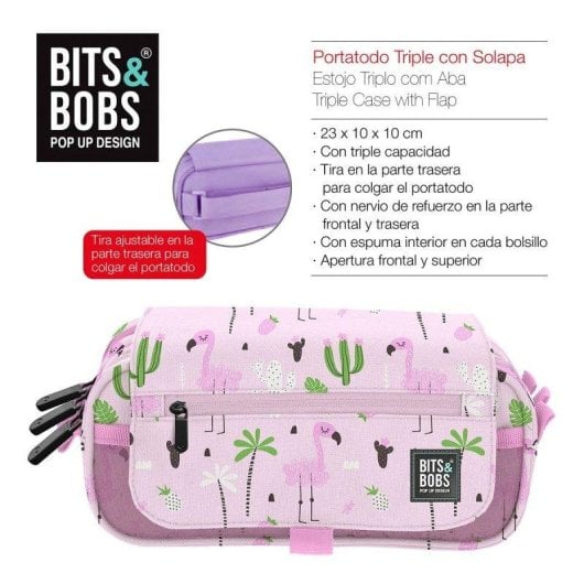 Estuche Escolar Triple Grafoplás ColePack Design con 40 Utensilios Escolares