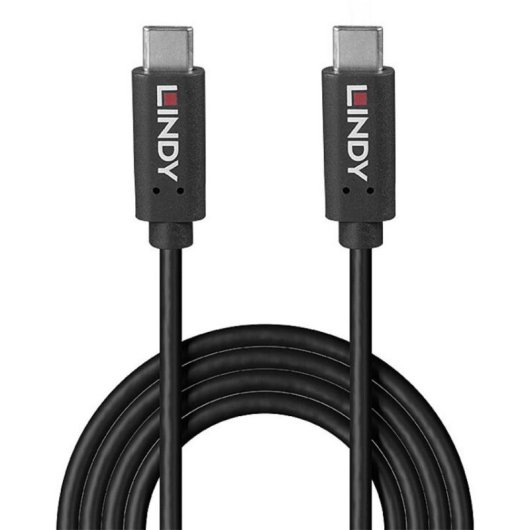 Cable USB Lindy 36975 1,5 m USB C a USB C 20 Gbit/s Negro