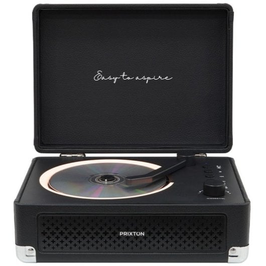 Lecteur CD Prixton Boogie 6W RMS Bluetooth Radio FM Portable Noir