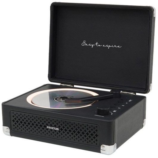 Lecteur CD Prixton Boogie 6W RMS Bluetooth Radio FM Portable Noir