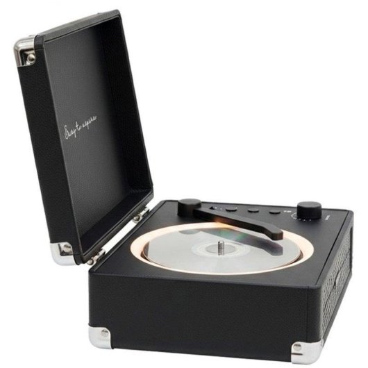 Lecteur CD Prixton Boogie Vintage 6W RMS Bluetooth Radio FM AUX Noir