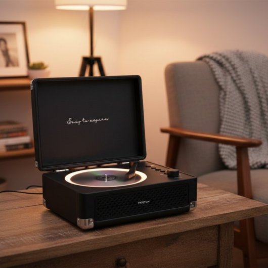 Lecteur CD Prixton Boogie 6W RMS Bluetooth Radio FM Portable Noir