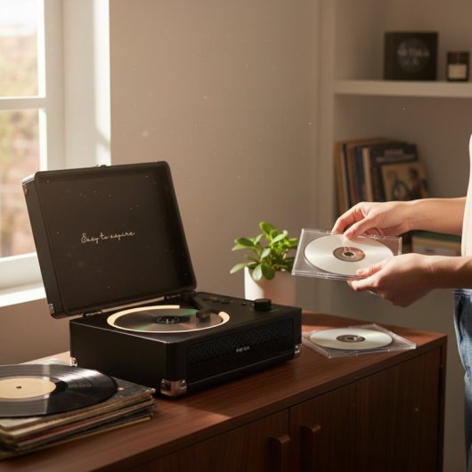 Lecteur CD Prixton Boogie 6W RMS Bluetooth Radio FM Portable Noir