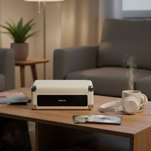 Lettore CD Prixton Boogie 6W RMS Bluetooth Radio FM Portatile Crema