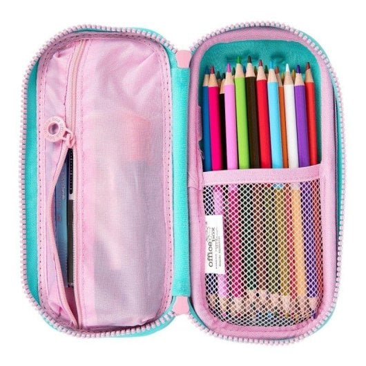Estuche escolar Officebox multi-compartimento EVA 3D Jungle Azul 22 x 11 x 7 cm