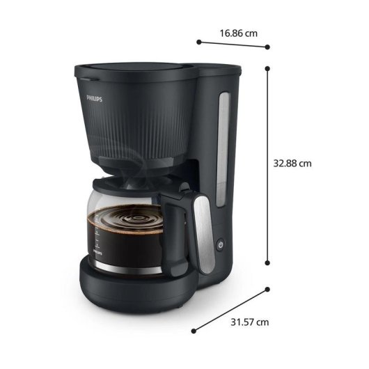 Cafetière à filtre Philips HD7411/90 1,32 L 10 Tasses 1080 W Noire