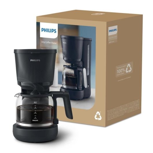 Cafetière à filtre Philips HD7411/90 1,32 L 10 Tasses 1080 W Noire