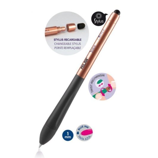 Bolígrafos Milan Stylus Copper Caja 24 Unidades Puntero Táctil