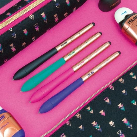Bolígrafos Milan Stylus Copper Caja 24 Unidades Puntero Táctil