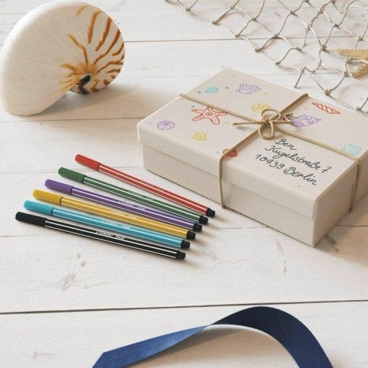 Estuche de Tela Enrollable Stabilo Pen 68 con 30 Rotuladores de Fibra