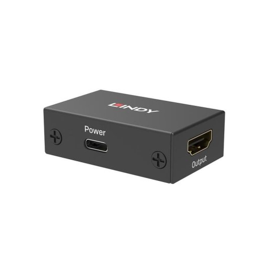AV-Repeater Lindy 38391 8K 48 Gbit/s HDMI HDCP Schwarz