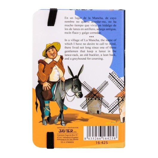 Quaderno A6 Javier Quijote con Copertine Rigide e Segnalibro