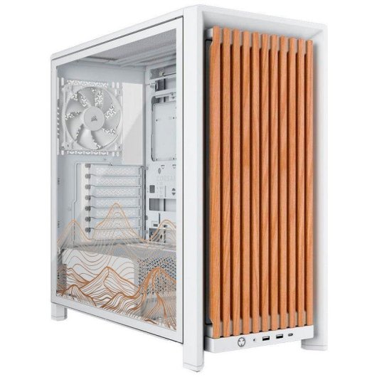 Torre PC Corsair FRAME 4000D Wood RS blanco roble modular Dune Edition By PcCom