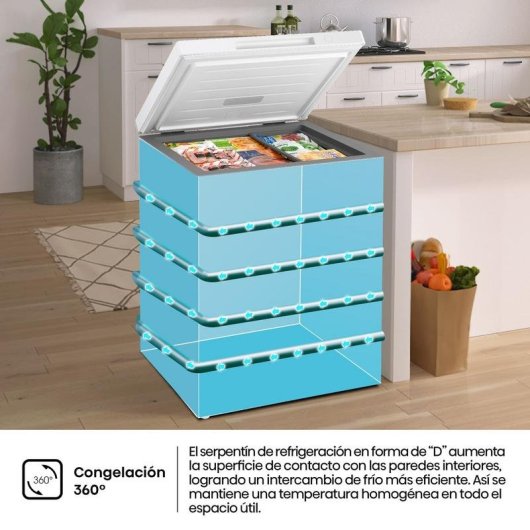 Congelador Hisense FT145N1AWDL 141 L Clase D 4 Estrellas Blanco