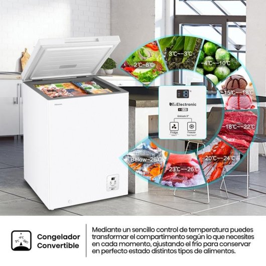 Congelador Hisense FT145N1AWDL 141 L Clase D 4 Estrellas Blanco