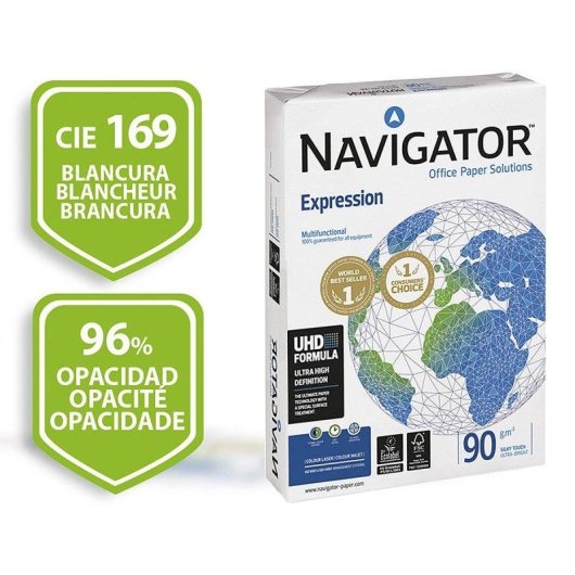 Papel Fotocopiadora Navigator DIN A4 90g 2500 Hojas Multiuso Ink-jet y Laser