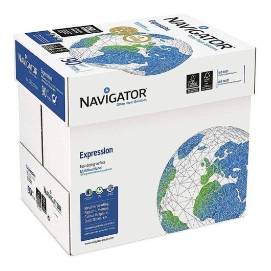 Papel Fotocopiadora Navigator DIN A4 90g 2500 Hojas Multiuso Ink-jet y Laser